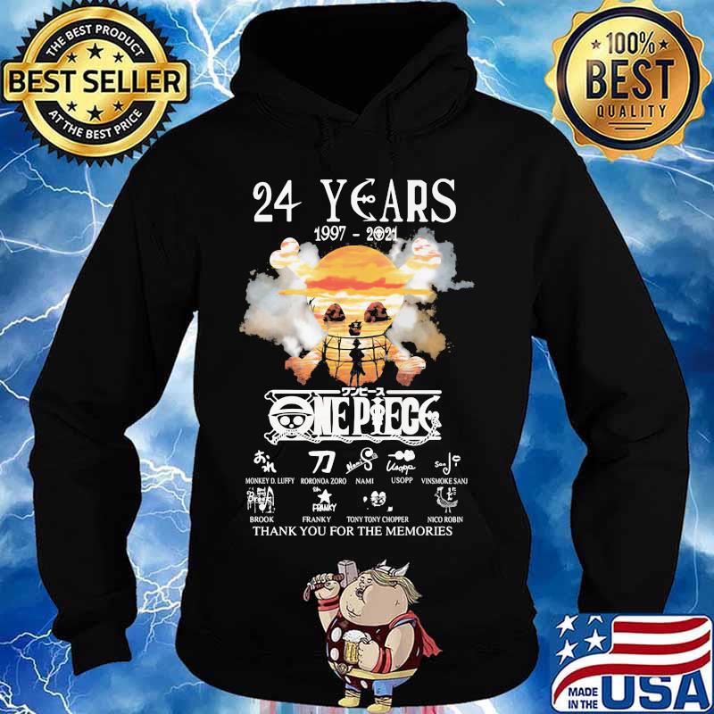24 Years 1997 2021 One Peck Thank You For The Memories Skull Shirt Hoodie