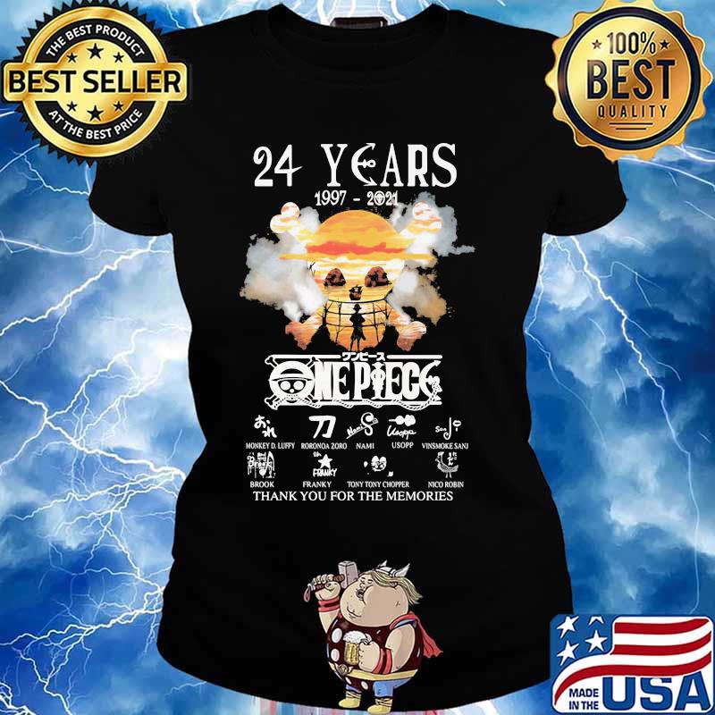 24 Years 1997 2021 One Peck Thank You For The Memories Skull Shirt Ladies tee