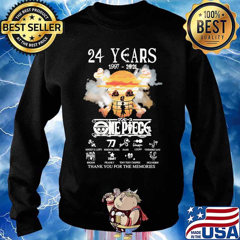 24 Years 1997 2021 One Peck Thank You For The Memories Skull Shirt Sweater