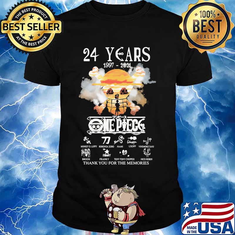 24 Years 1997 2021 One Peck Thank You For The Memories Skull Shirt