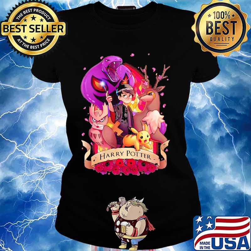 Harry Potter And Pokemon Shirt Ladies tee