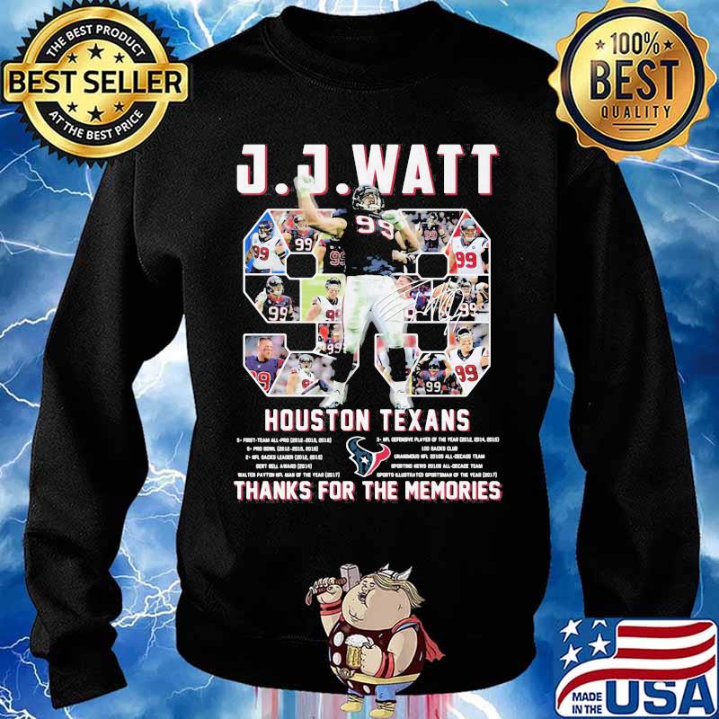 JJ Watt Houston Texans thank you for the memories shirt