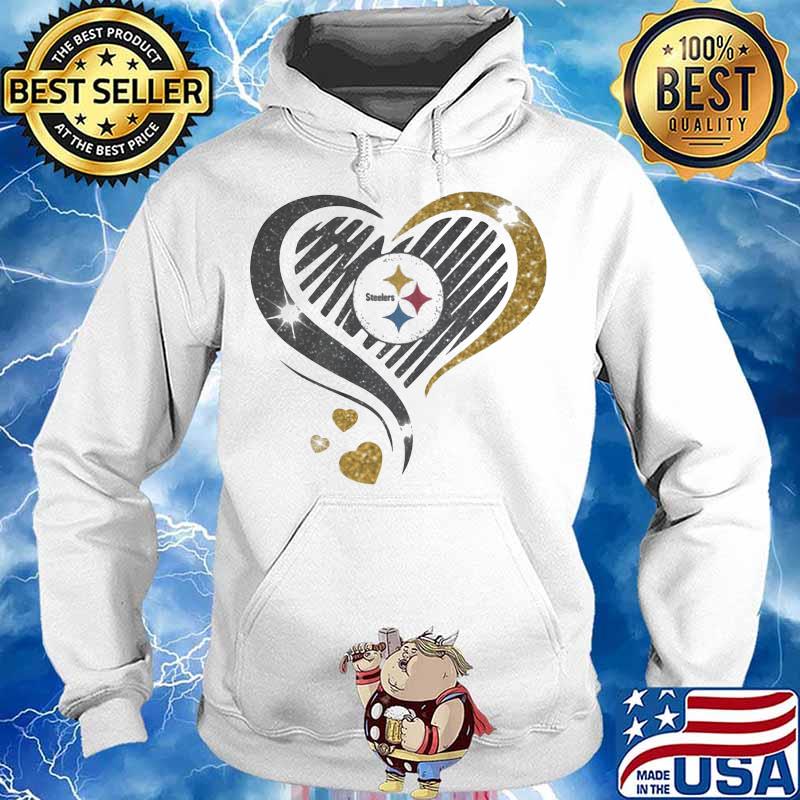 Love Heart Diamond Pittsburgh Steelers Shirt Hoodie