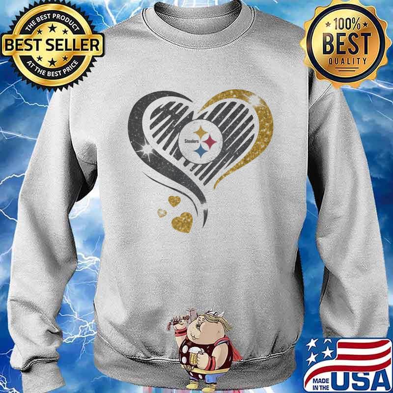 Love Heart Diamond Pittsburgh Steelers Shirt Sweater
