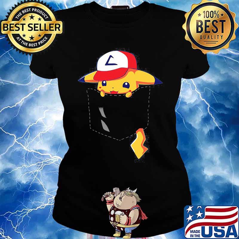 Pikachu Pokemon Cartoon Shirt Ladies tee