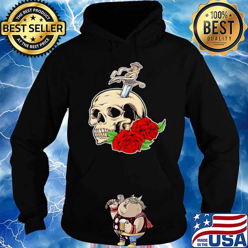Skull shirt skull roses shirt