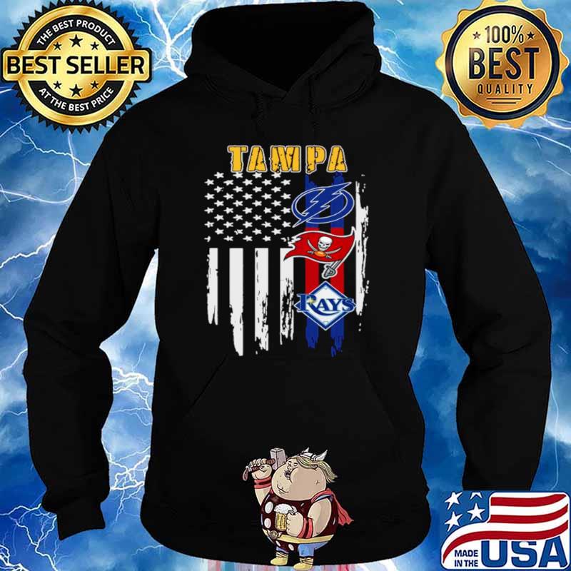 Tampa Bay Lightning Bay Buccaneers Bay Rays flag logo shirt, hoodie,  sweater, long sleeve and tank top