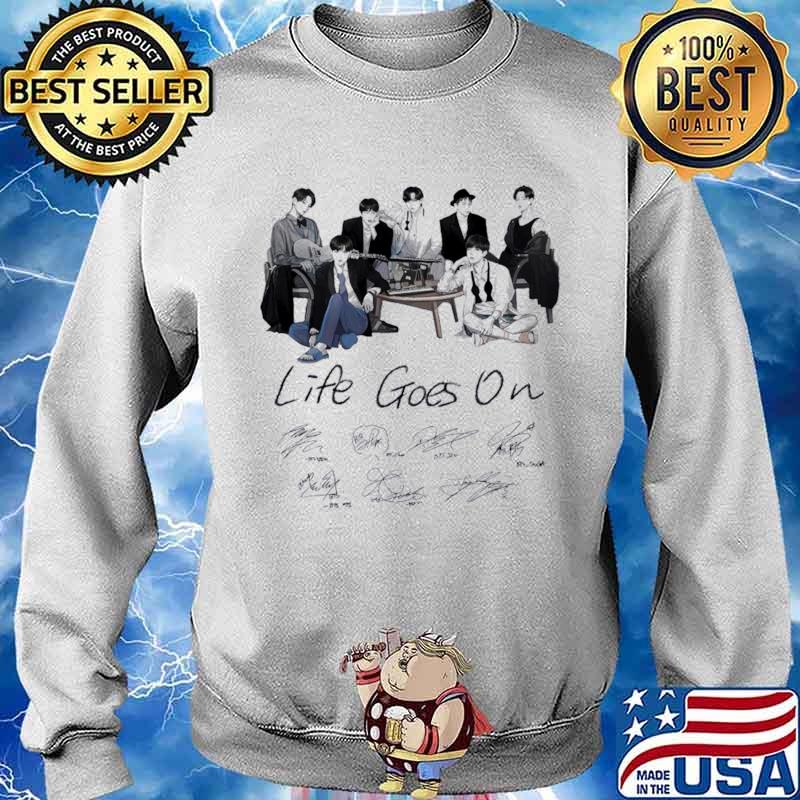 The Bts Boys Music Band Life Goes On Signatures Sweater