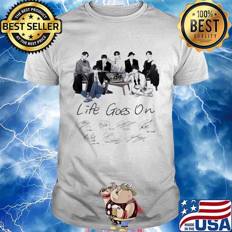 The Bts Boys Music Band Life Goes On Signatures shirt