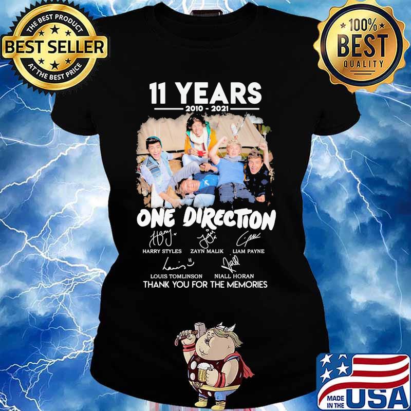 11 Years 2010 2021 One Direction Thank You For The Memories Shirt Ladies tee