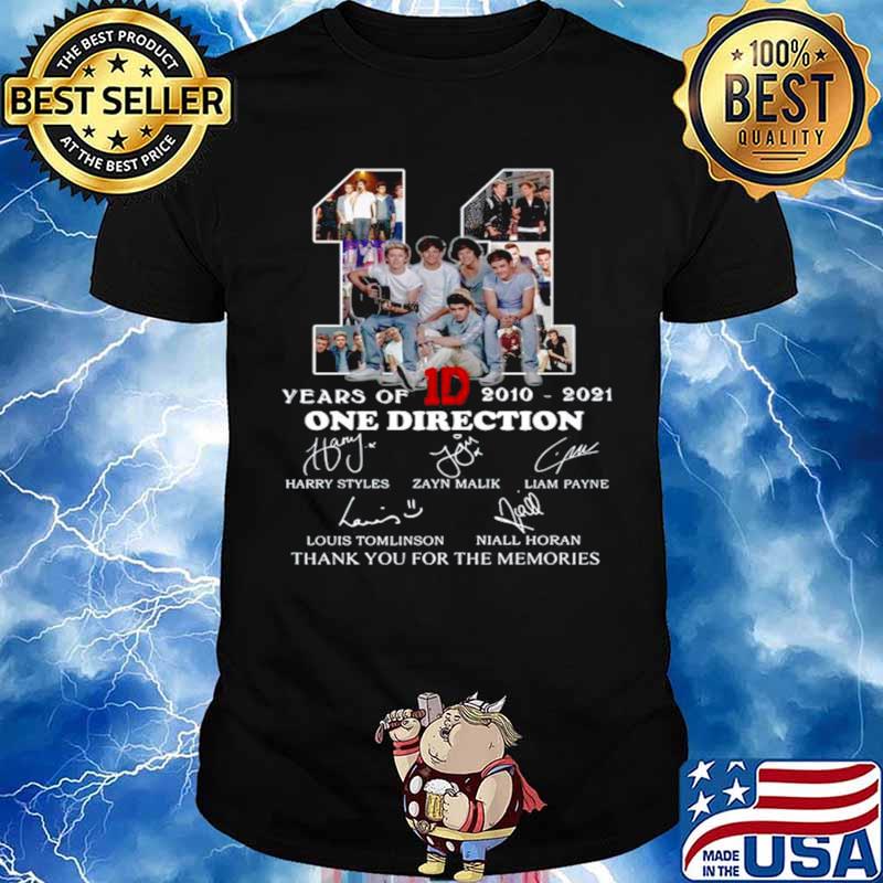 11 Years Of 1D One Direction 2021 2021 Signatures Thanks For The Memories shirt