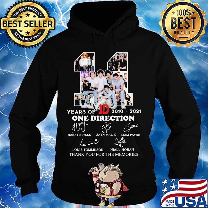 11 Years Of 2010 2021 One Direction Thank You For The Memories Shirt Hoodie