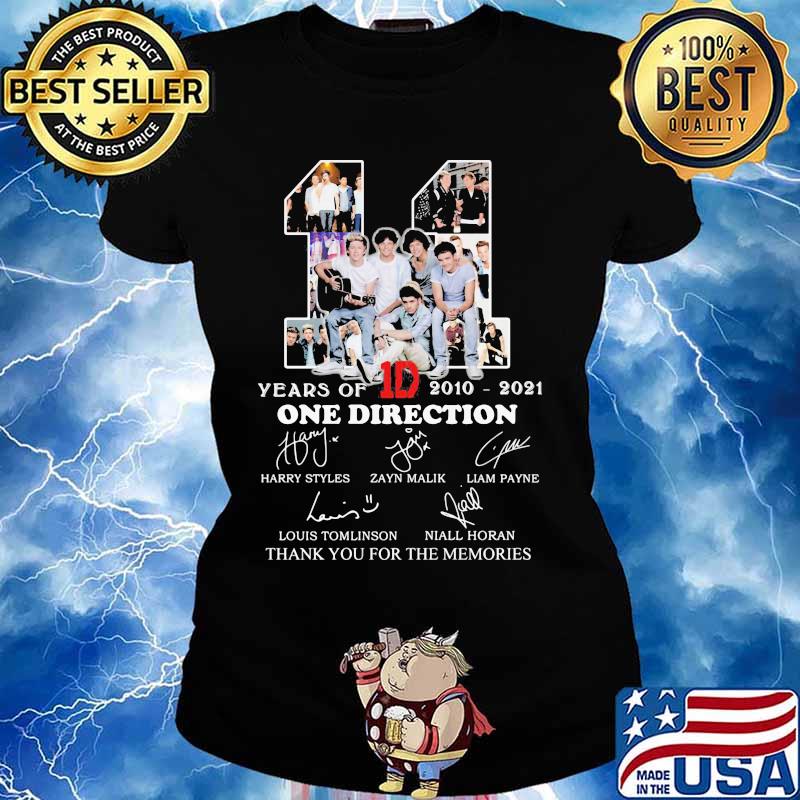 11 Years Of 2010 2021 One Direction Thank You For The Memories Shirt Ladies tee