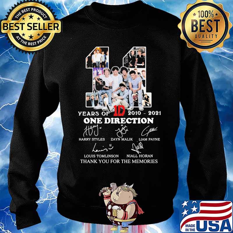 11 Years Of 2010 2021 One Direction Thank You For The Memories Shirt Sweater