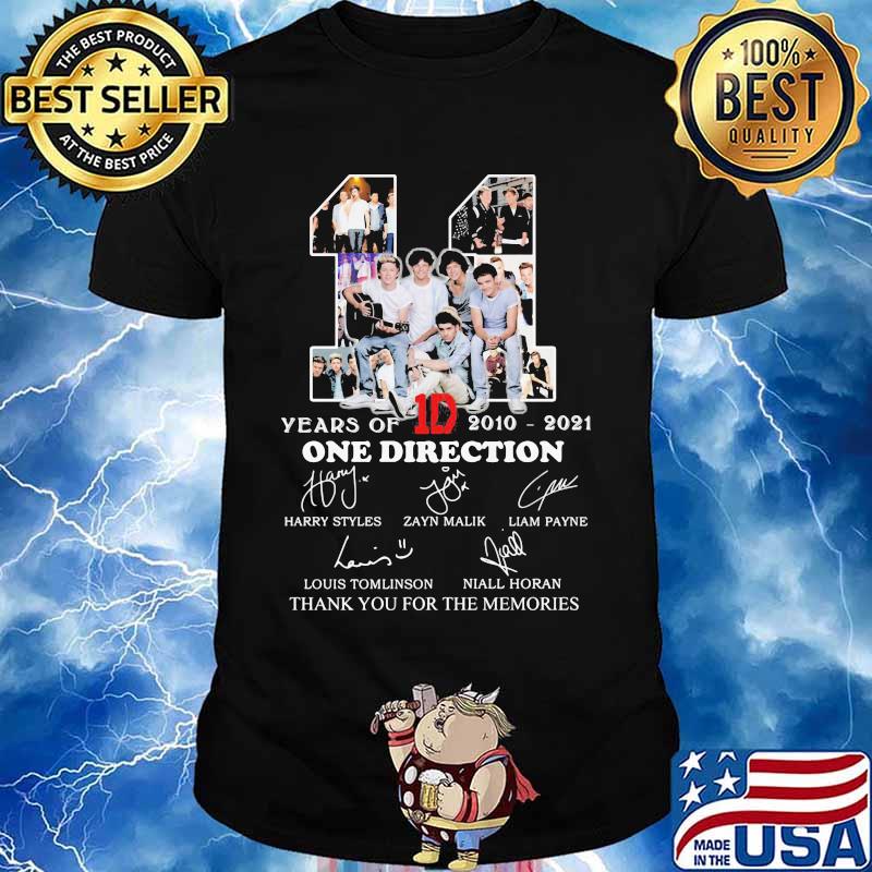 11 Years Of 2010 2021 One Direction Thank You For The Memories Shirt