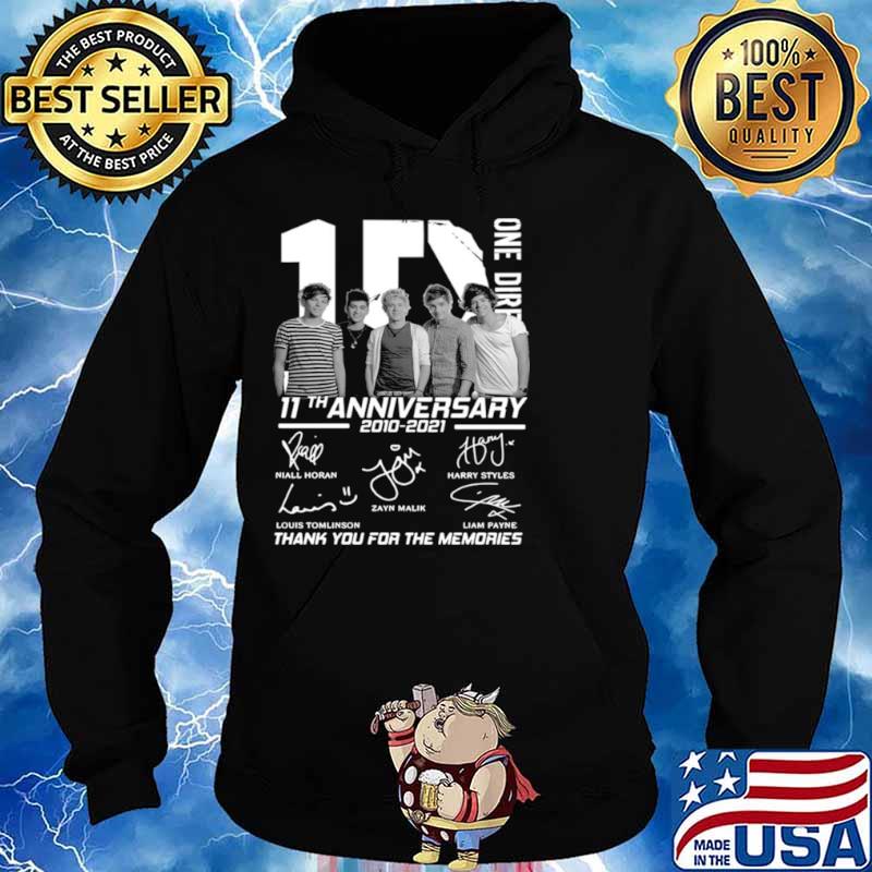 1D one Direction 11th anniversary 2010 2021 signatures thank you for the memories Hoodie