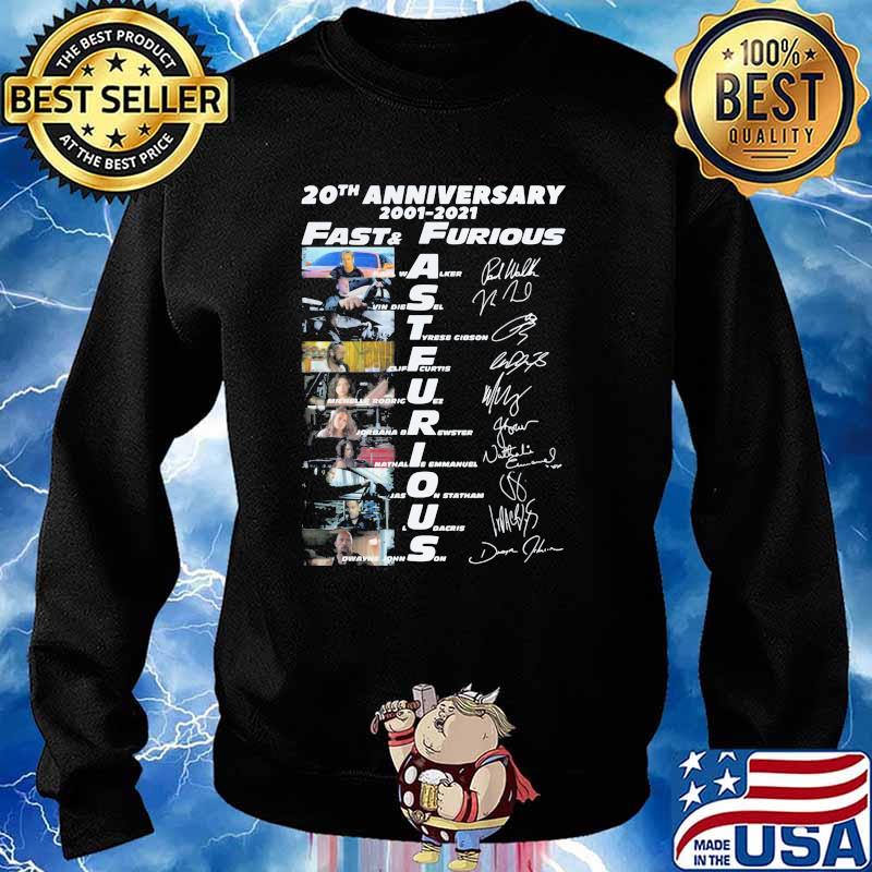 20th Anniversary 2001 2021 Fast And Furious Signature Shirt Sweater
