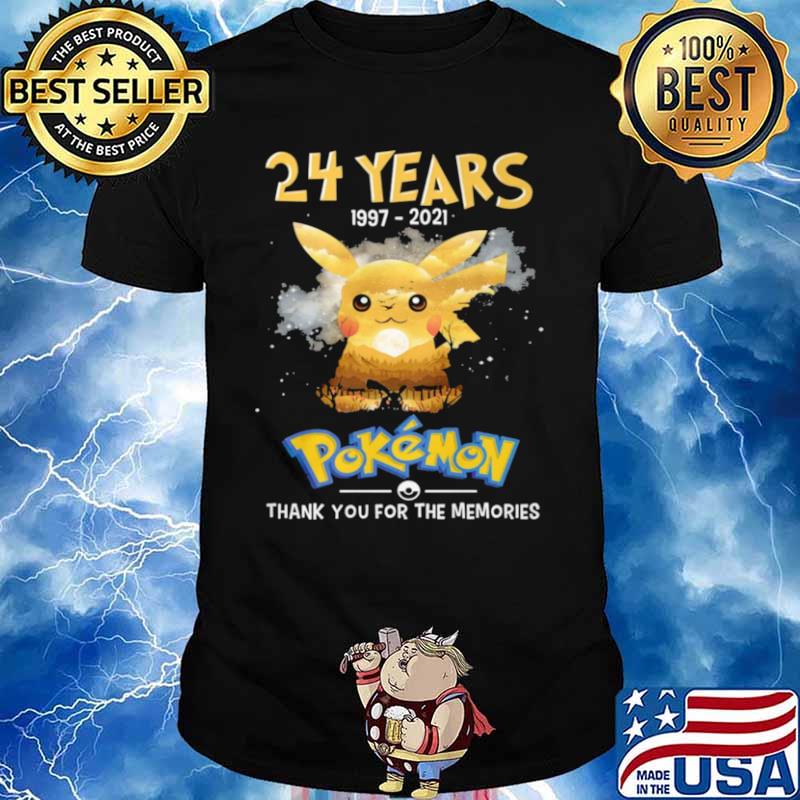 24 Years Of Pokemon 1997 2021 Thank You For The Memories Shirt