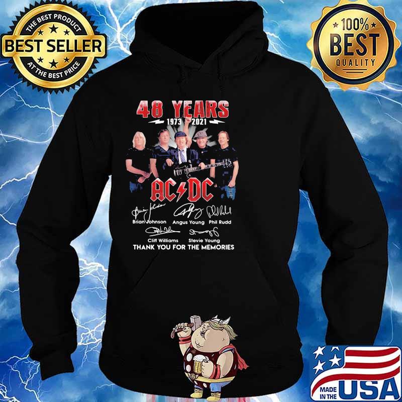 48 Years 1973 2021 Ac Dc Thank You For The Memories Signature Shirt Hoodie