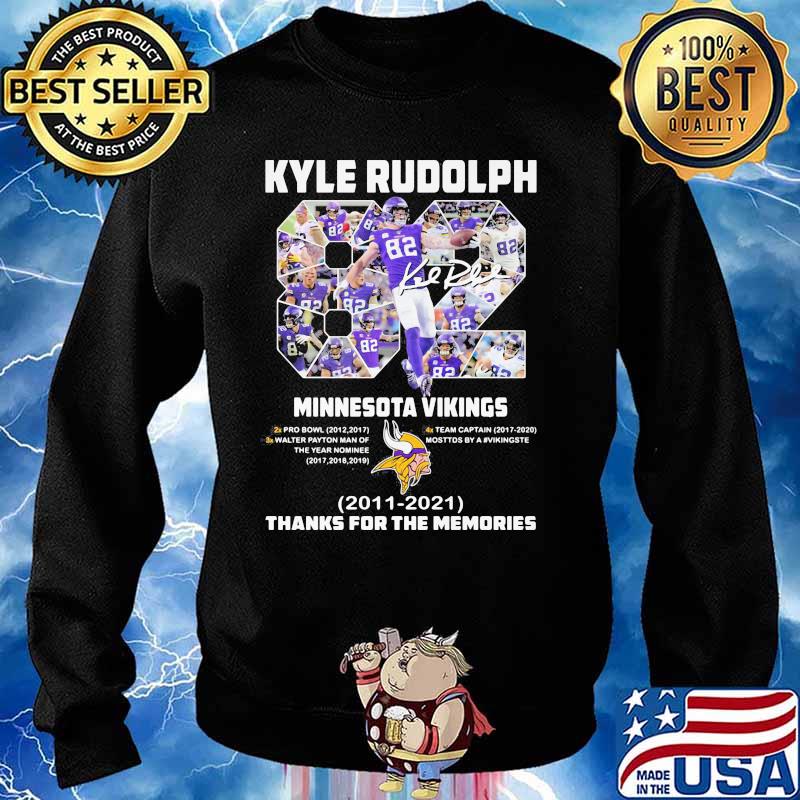 Kyle Rudolph - Minnesota vikings thanks for the memories 2011 - 2021 Shirt  Hoodie Sweatshirt - FridayStuff