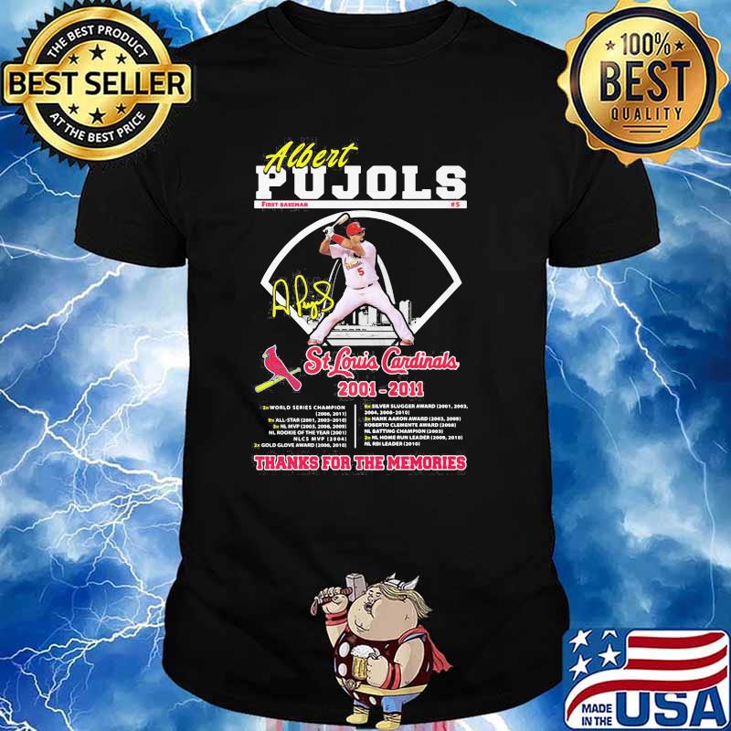 Albert Pujols Louis Cardinals 2001 2014 Thank You For The Memories Shirt