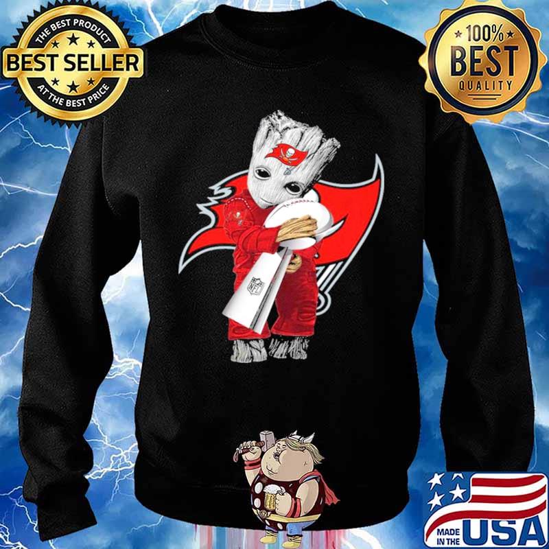 Baby Groot hug Lv Super Bowl Tampa Bay Buccaneers 2021 Sweater