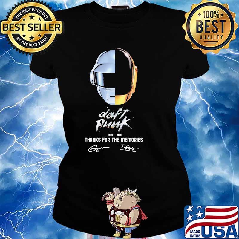 Daft Punk 1993 2021 28th Thank You For The Memories Shirt Ladies tee