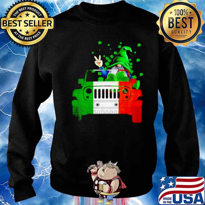 Gnome driving jeep St.Patrick’s day Sweater