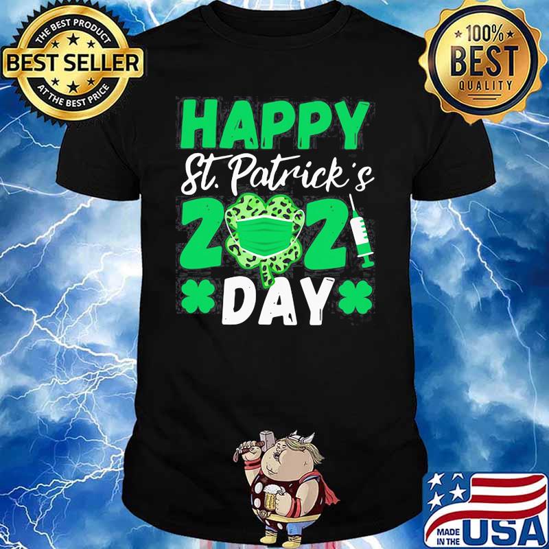 HAPPY ST PATRICK’S DAY 2021 SHAMROCK FACE MASK WITH COVID-19 SHIRT