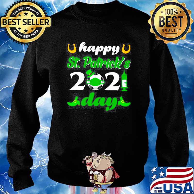 HAPPY ST PATRICKS DAY 2021 SOCCER FACE MASK WITH COVID19 SHIRT Sweater