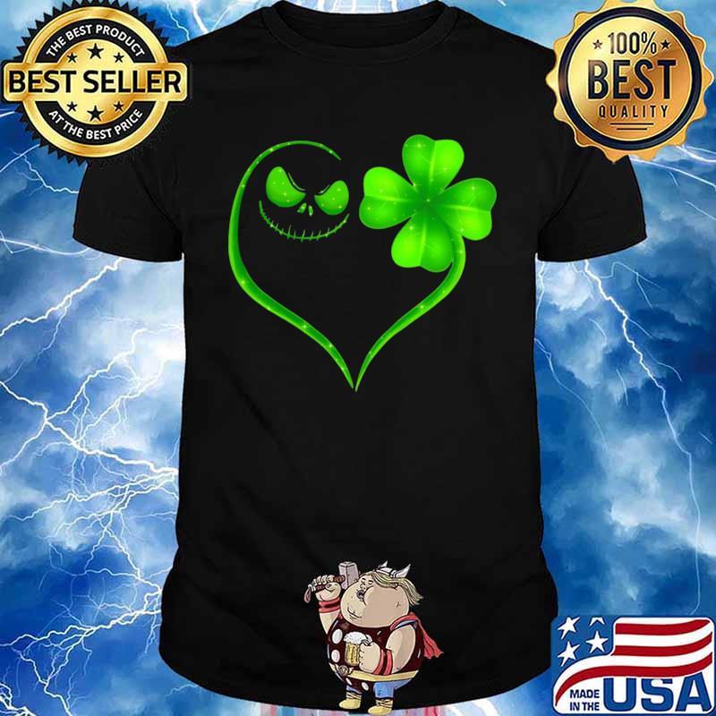 Heart Shamrock And Jack Skeleton Happy St Patrick’s Day shirt