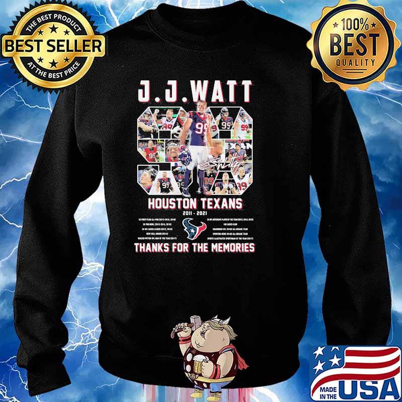 JJ Watt houston Texans thank you for the memories signature shirt -  Bouncetees