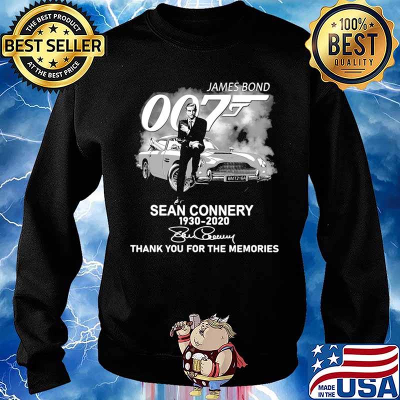 James Bond 007 Sean Connery 1930 2020 Signature Thank You For The Memories Sweater