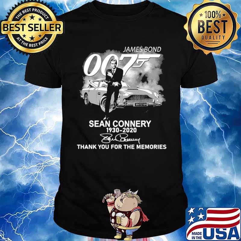 James Bond 007 Sean Connery 1930 2020 Signature Thank You For The Memories shirt