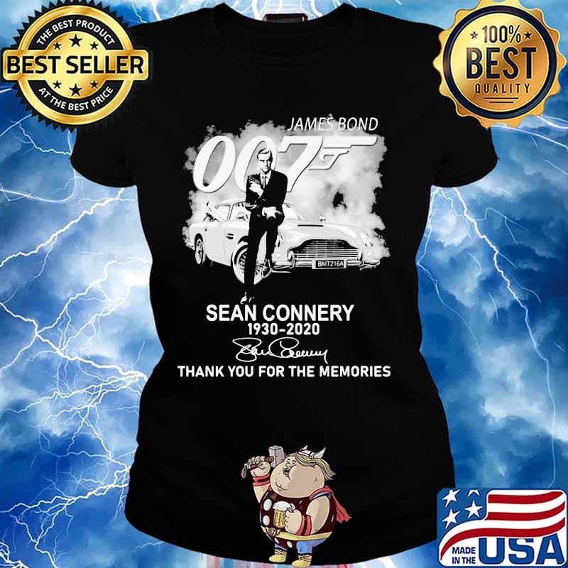 James Bond Sean Connery 1930 2020 Thank You For The Memories Shirt Ladies tee