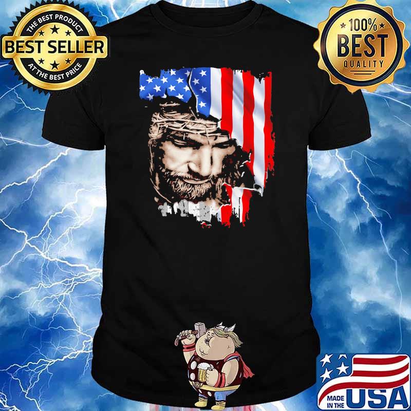 Jesus God American Flag Shirt