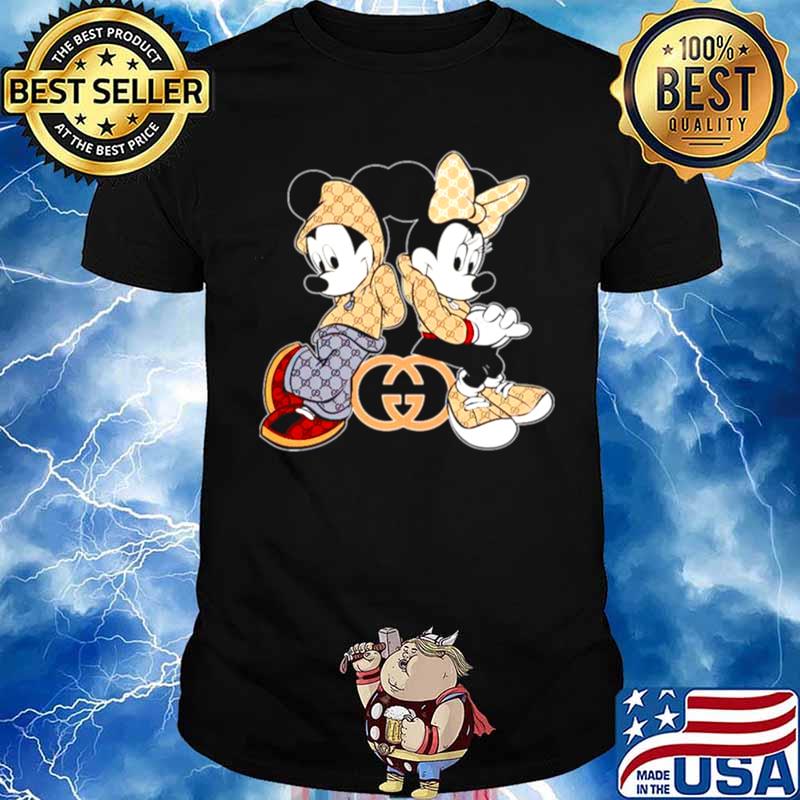 Mickey Mouse and Minnie wear Gucci shirt