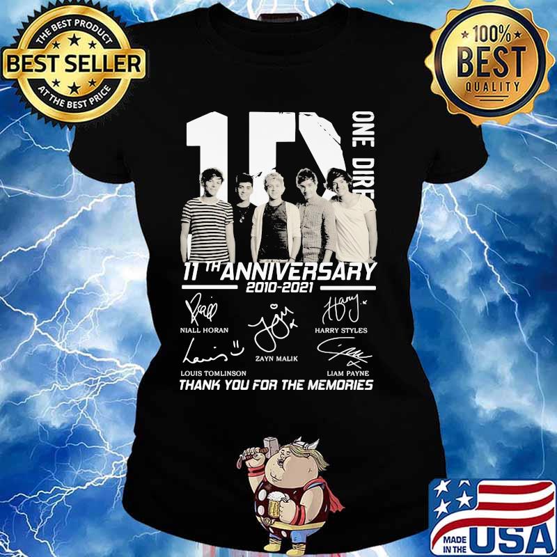 One Direction 11th Anniversary 2010 2021 Thank You For The Memories Shirt Ladies tee