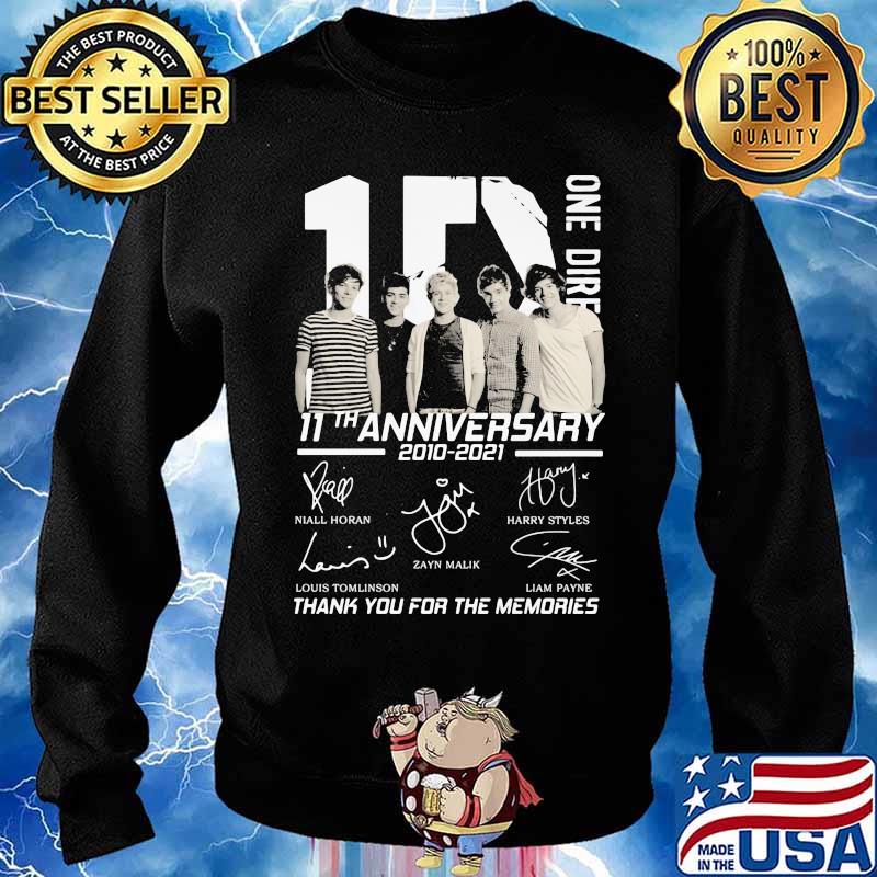 One Direction 11th Anniversary 2010 2021 Thank You For The Memories Shirt Sweater