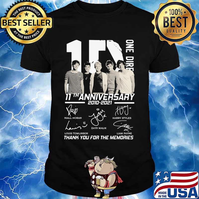 One Direction 11th Anniversary 2010 2021 Thank You For The Memories Shirt