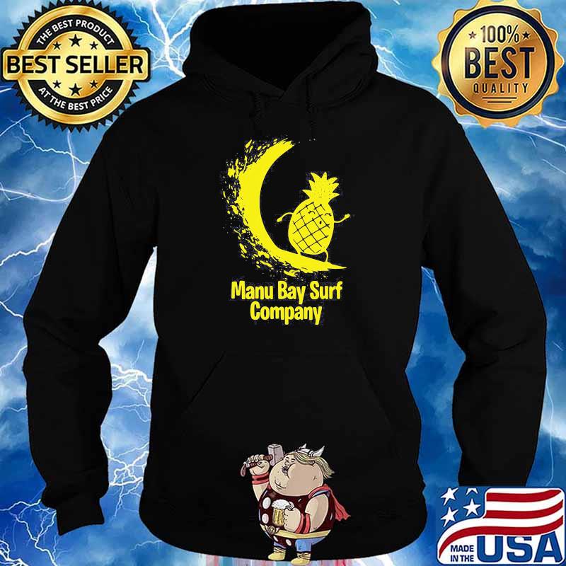 ORIGINAL MANU BAY SURF COMPANY NEW ZEALAND GOLD SURFING PINEAPPLE SHIRT Hoodie