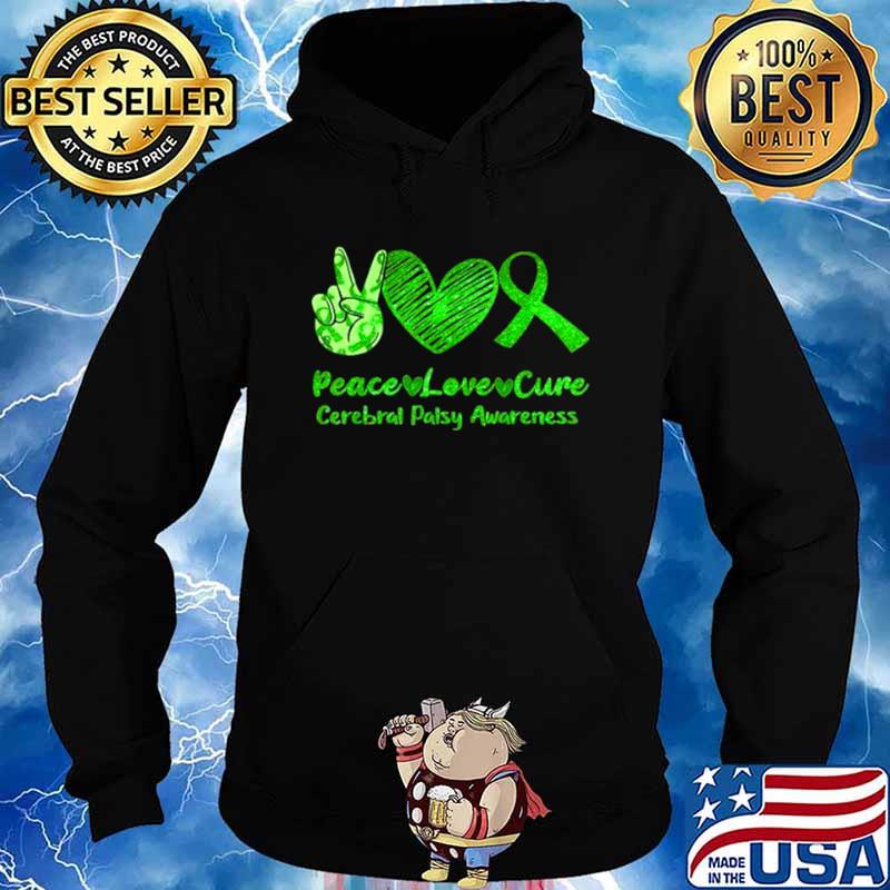 Peace Love Cerebral Palsy Awareness Hoodie
