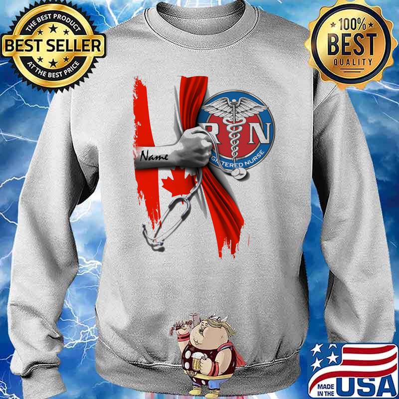 Regestered Nurse Canada Personalized Flag Shirt Sweater