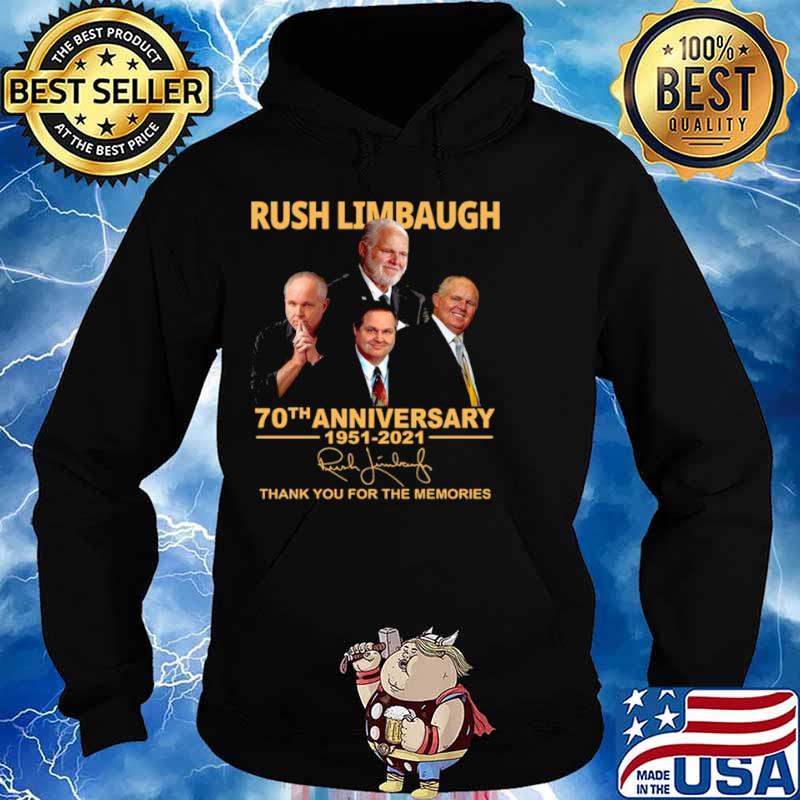 Rush Limbaugh 70th Anniversary 1951 2021 Signature Thank You For The Memories Hoodie
