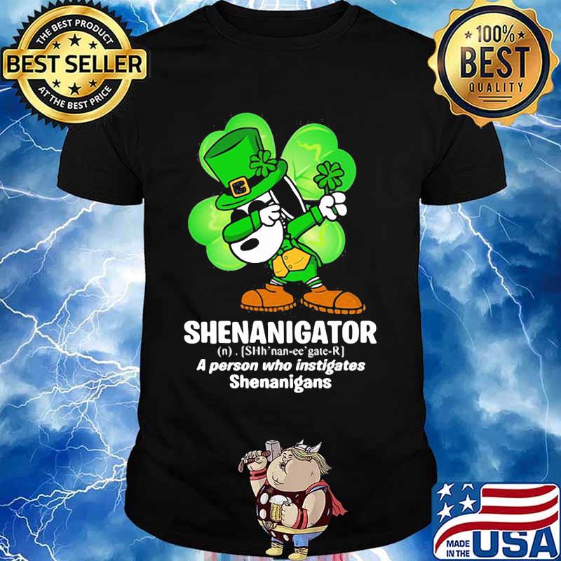 Shenanigator Definition A Person Who Instigates Snoopy Dabbing Patricks Day Shirt