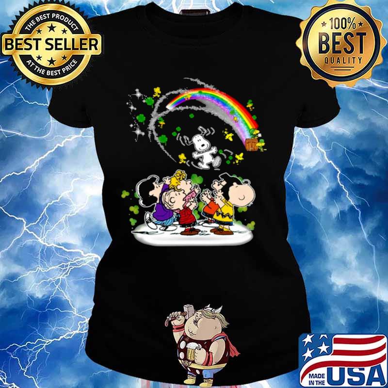 Snoopy Woodstock And Friends Happy St Patrick’s Day 2021 Ladies tee