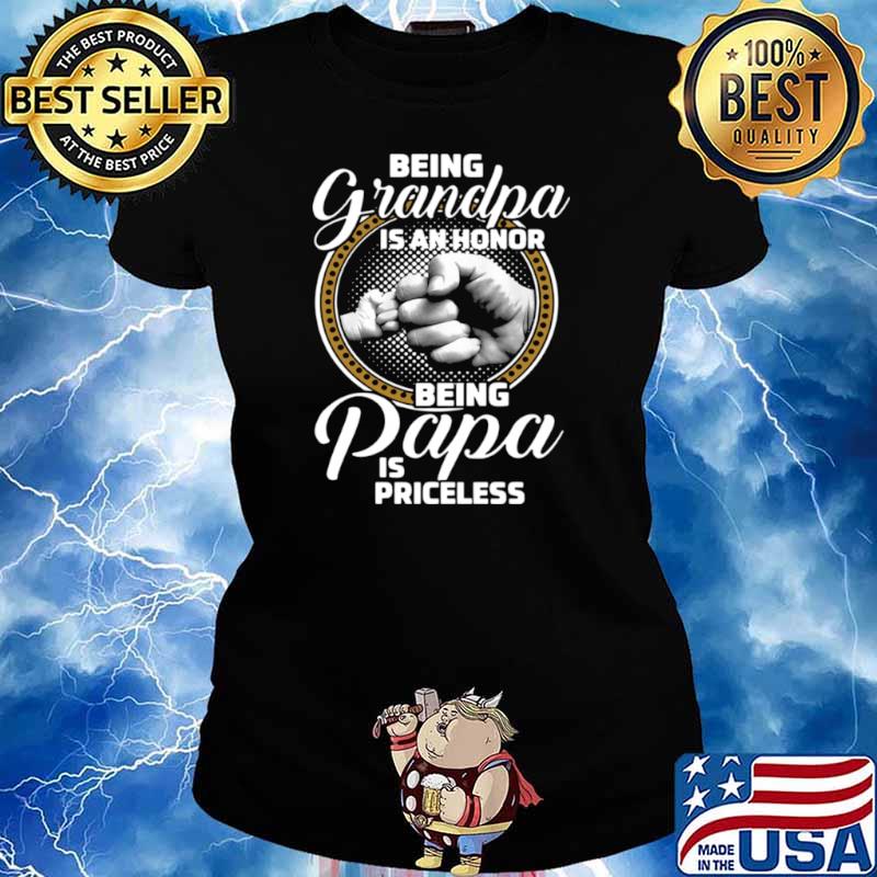 St Patrick’s Day Being Grandpa Is An Honor Being Papa Is Priceless Ladies tee
