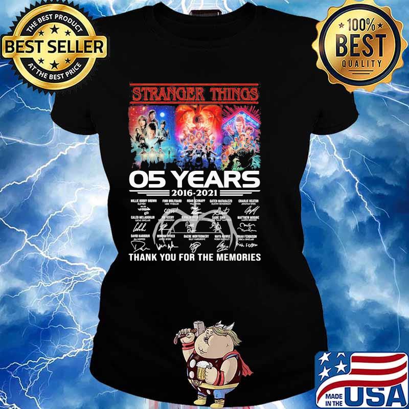 Stranger Things 05 Years Thank You For The Memories Shirt Ladies tee