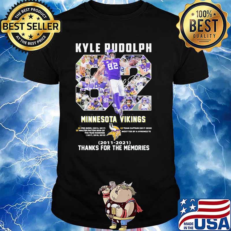 Kyle Rudolph - Minnesota vikings thanks for the memories 2011 - 2021 Shirt  Hoodie Sweatshirt - FridayStuff