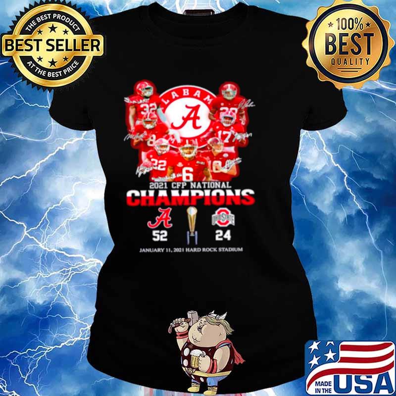 The Cfp National Champions 2021 Alabama Crimson Tide 52 24 Ohio State Buckeyes Ladies tee